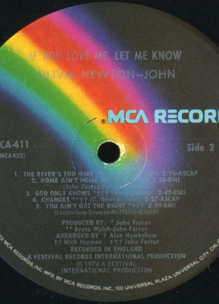 Olivia Newton-John : If You Love Me Let Me Know (LP, Album, Pin)