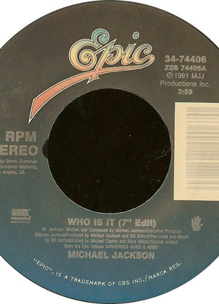 Michael Jackson : Who Is It (7")