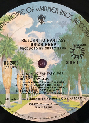 Uriah Heep : Return To Fantasy (LP, Album, Pit)