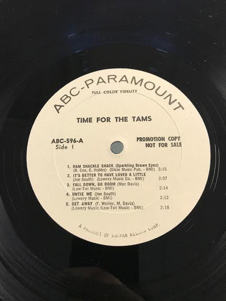 The Tams : Time For The Tams (LP, Album, Mono, Promo)