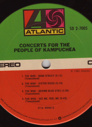 Various : Concerts For The People Of Kampuchea (2xLP, Album, Ter)