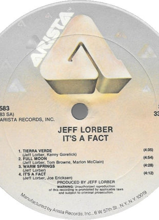Jeff Lorber : It's A Fact (LP, Album, Hau)