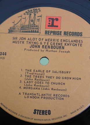 John Renbourn : Sir John Alot Of Merrie Englandes Musyk Thyng & Ye Grene Knyghte (LP, Album, RP, Ter)