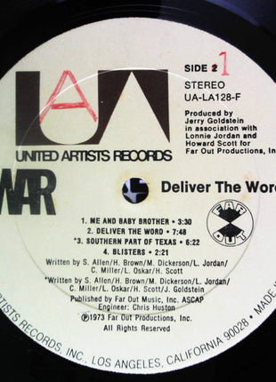 War : Deliver The Word (LP, Album, M/Print, Res)