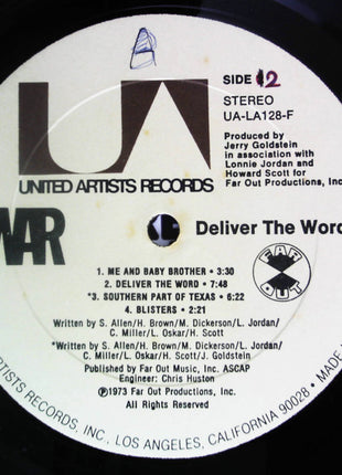 War : Deliver The Word (LP, Album, M/Print, Res)