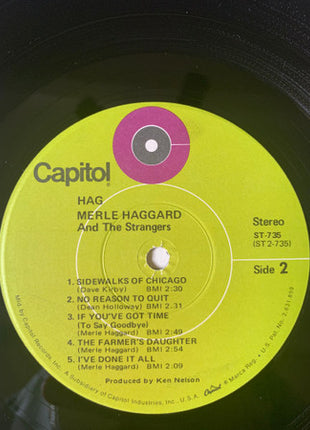 Merle Haggard And The Strangers (5) : Hag (LP, Album, Win)
