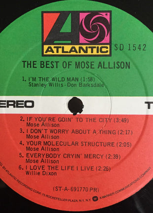 Mose Allison : The Best Of Mose Allison (LP, Comp, RE, Pre)