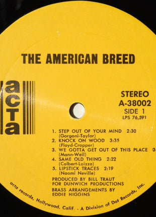 The American Breed : The American Breed (LP, Album, Mon)