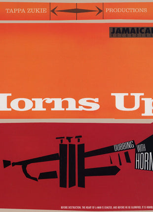 the album cover for Tappa Zukie - Horns Up-Dubbing With Horns