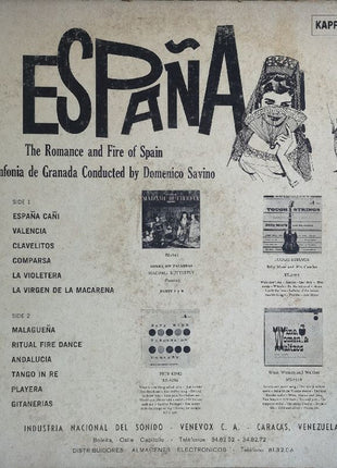 The Sinfonia De Granada : The Romance And Fire Of Spain (LP)