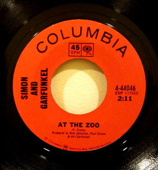 Simon & Garfunkel : At The Zoo (7", Single, Pit)