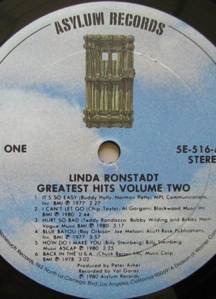 Linda Ronstadt : Greatest Hits Volume Two (LP, Comp, Gat)