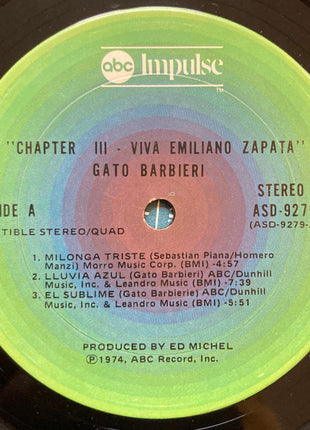 Gato Barbieri : Chapter Three: Viva Emiliano Zapata (LP, Album, Quad, Gat)