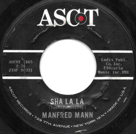 Manfred Mann : Sha La La / John Hardy (7", Single)