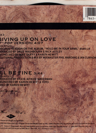 Rick Astley : Giving Up On Love (7", Single)