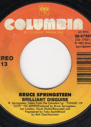 Bruce Springsteen : Brilliant Disguise (7", Single, Styrene, Car)