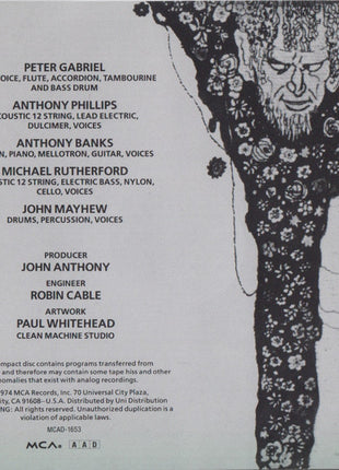 Genesis : Trespass (CD, Album, RE)