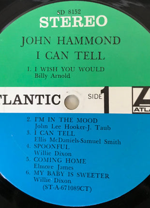 John Paul Hammond : I Can Tell (LP, Album, Ter)