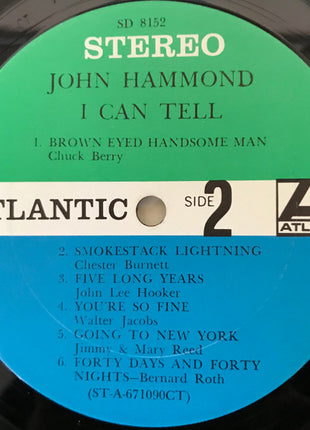 John Paul Hammond : I Can Tell (LP, Album, Ter)