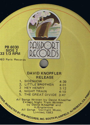 David Knopfler : Release (LP, Album, Gat)