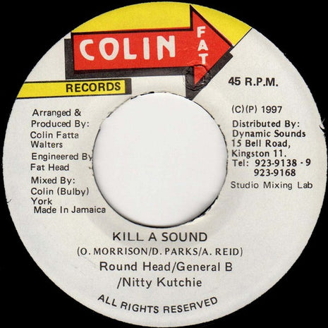 Round Head, General B, Nitty Kutchie / Computer Paul : Kill A Sound / Version Gin & Juice (7")