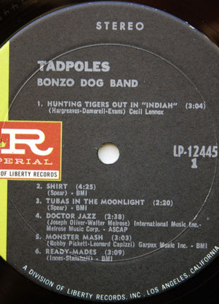 Bonzo Dog Band* : Tadpoles (LP, Album, Res)