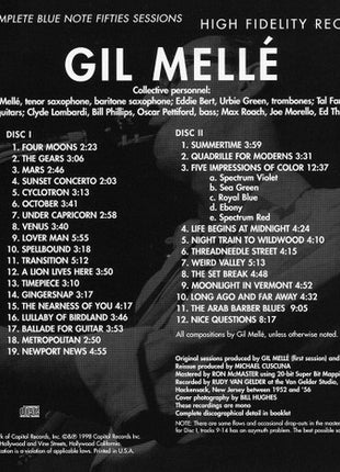 Gil Mellé : The Complete Blue Note Fifties Sessions (2xCD, Comp, Mono, Ltd)