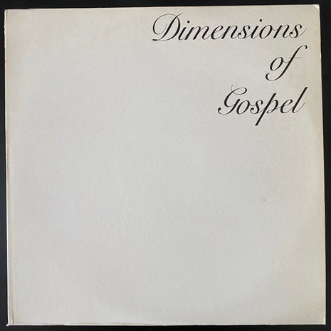 Dimensions Of Gospel : It's All Right (LP)