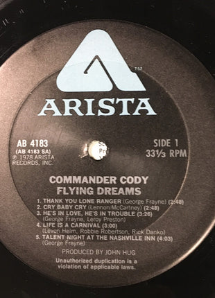 Commander Cody : Flying Dreams (LP, Album, Ter)