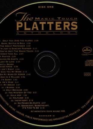 The Platters : The Magic Touch - Platter's Anthology (2xCD, Comp)