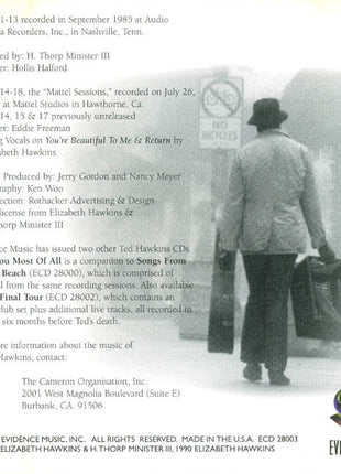 Ted Hawkins : Love You Most Of All: More Songs From Venice Beach (CD, Comp)