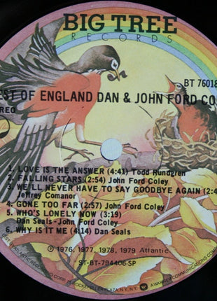 England Dan & John Ford Coley : Best Of England Dan & John Ford Coley (LP, Comp, SP )