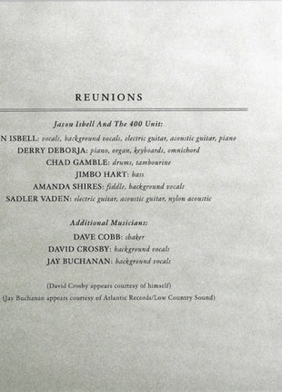 Jason Isbell And The 400 Unit : Reunions (CD, Album)