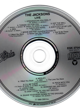 The Jacksons : Live (CD, Album, RE, RM, RP)