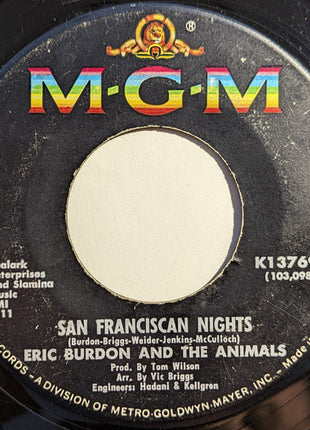 Eric Burdon And The Animals* : San Franciscan Nights (7", Single)