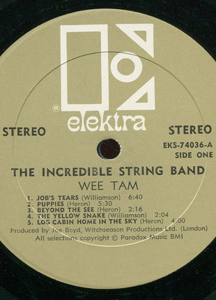 The Incredible String Band : Wee Tam (LP, Album, All)