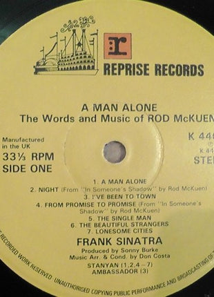 Frank Sinatra : A Man Alone & Other Songs Of Rod McKuen (LP, Album, RE)