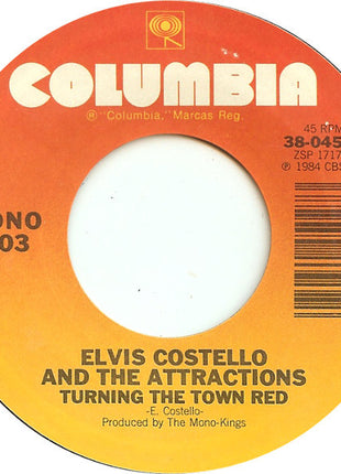 Elvis Costello : The Only Flame In Town (7", Single, Mono, Styrene, 3:5)