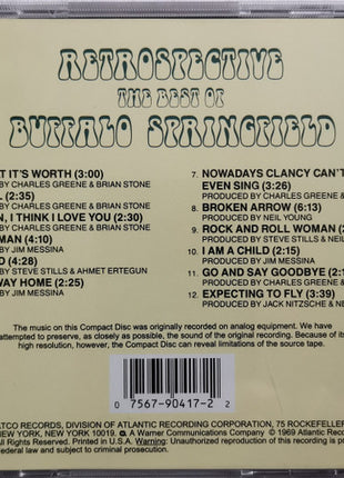 Buffalo Springfield : Retrospective - The Best Of Buffalo Springfield (CD, Comp, RE, RP)