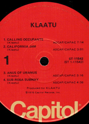 Klaatu : Klaatu (LP, Album, Win)
