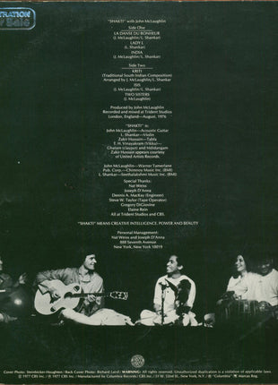 Shakti (2) With John McLaughlin : A Handful Of Beauty (LP, Album, Pit)