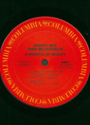 Shakti (2) With John McLaughlin : A Handful Of Beauty (LP, Album, Pit)