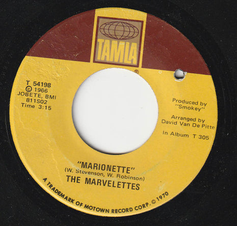 The Marvelettes : Marionette / After All (7", Single)