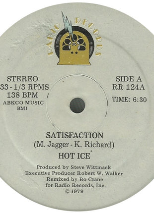 Hot Ice (13) : Satisfaction / Under My Thumb (12", Maxi)