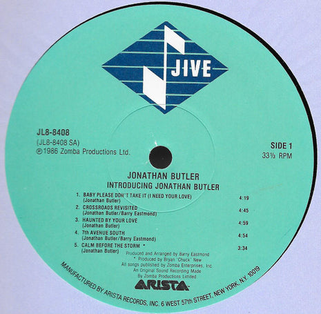 Jonathan Butler : Introducing Jonathan Butler (LP, Album, EMW)