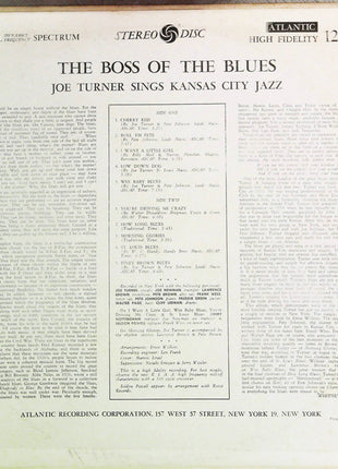 Joe Turner* : The Boss Of The Blues Sings Kansas City Jazz (LP, Album, RE)