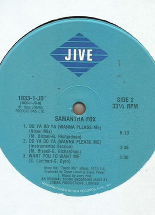 Samantha Fox : Do Ya Do Ya (Wanna Please Me) (12")