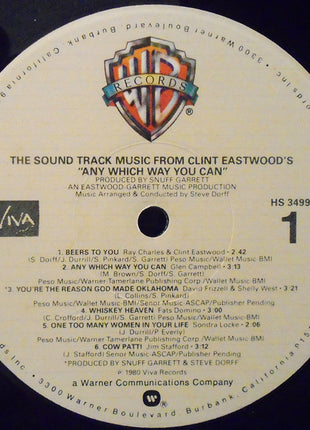 Various : The Sound Track Music From Clint Eastwood's Any Which Way You Can (LP, Comp)