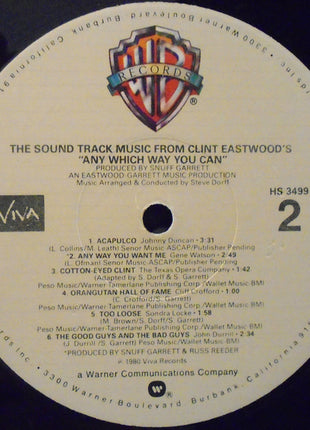 Various : The Sound Track Music From Clint Eastwood's Any Which Way You Can (LP, Comp)