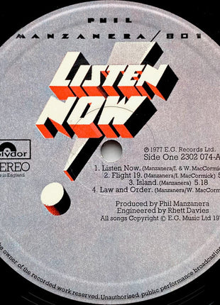 Phil Manzanera / 801 : Listen Now (LP, Album)
